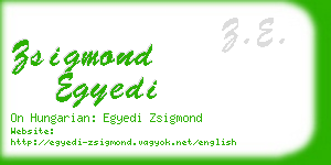 zsigmond egyedi business card